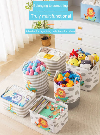 Folding Linen Storage Baskets With Handle