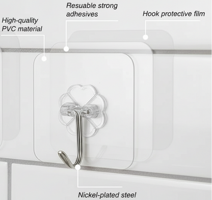 Plastic Transparent Robe Hooks
