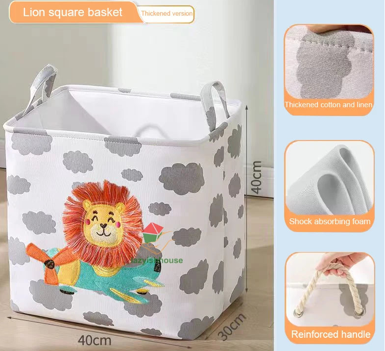 Folding Linen Storage Baskets With Handle