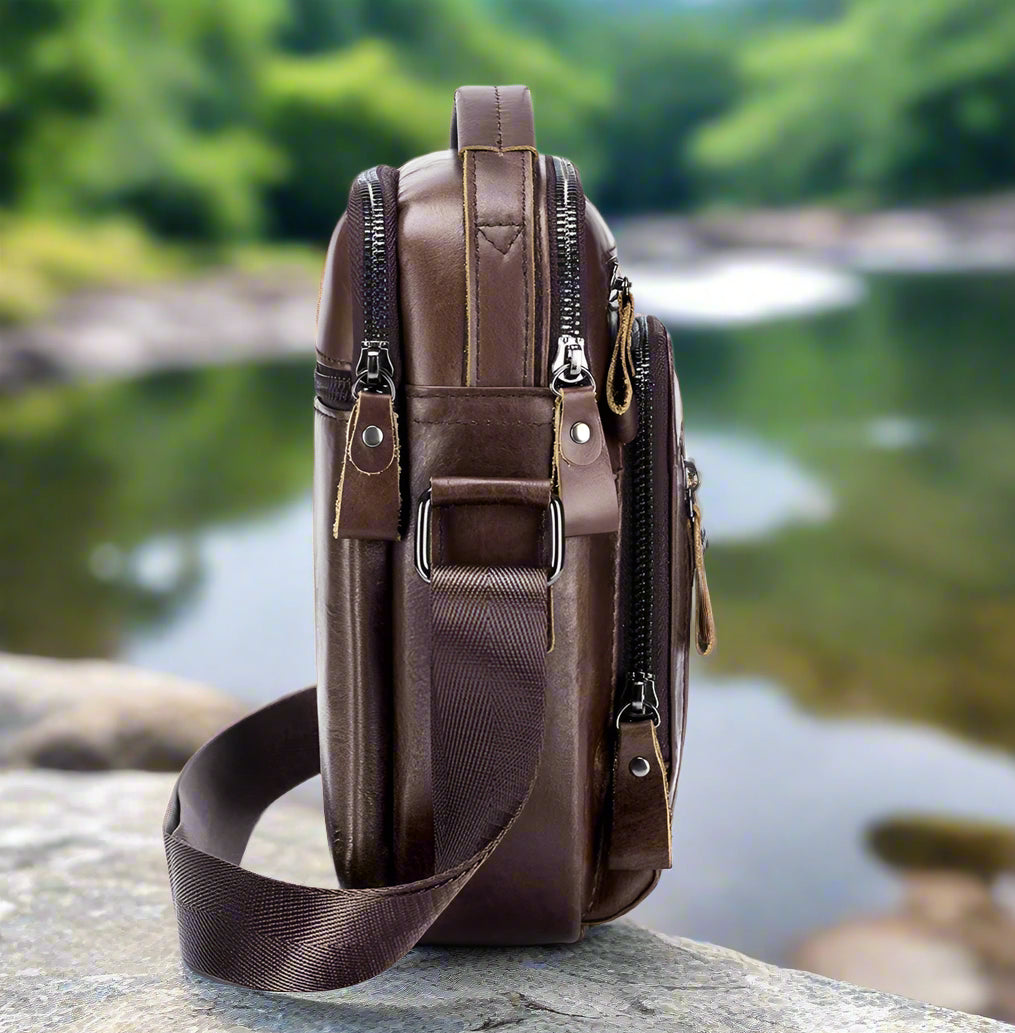 حقائب كروس بودي من الجلد الطبيعي