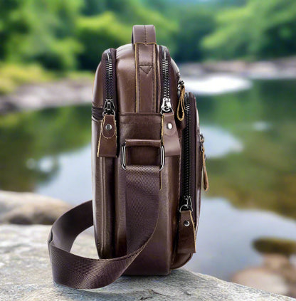 حقائب كروس بودي من الجلد الطبيعي