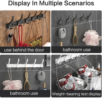 Black/White Folding Robe Hooks
