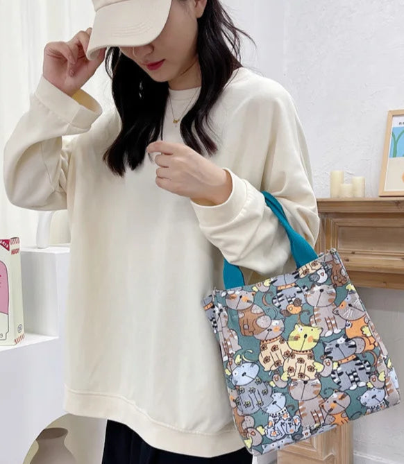 Fashionable Cats Pattern Hand Bags