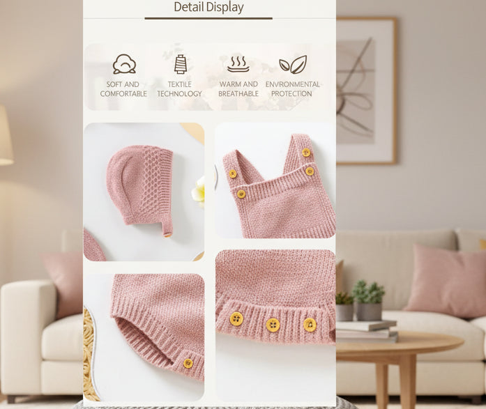 Colorful Simple Design Rompers + Hats