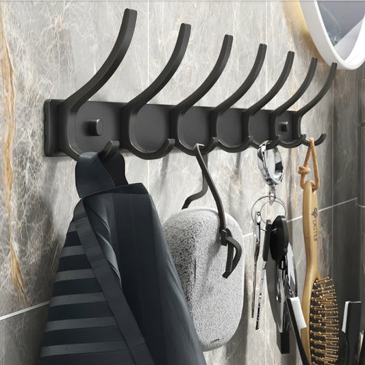 Black/White Folding Robe Hooks
