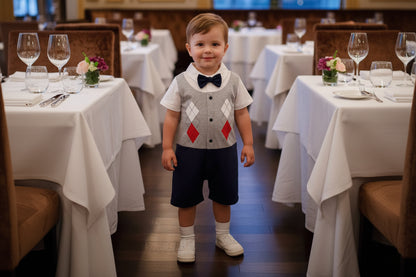Handsome Rompers With Ties