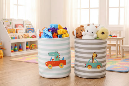 Folding Linen Storage Baskets With Handle