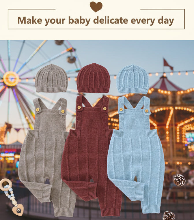 Soft and Comfortable Rompers + Hats