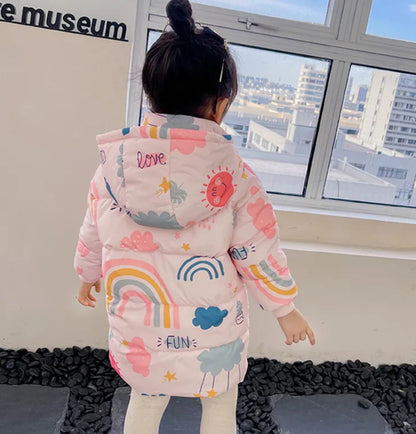 Fashionable Long Warm Hooded Jackets