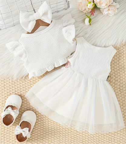 Robes de bébé à fleurs + Vestes + Accessoires pour cheveux