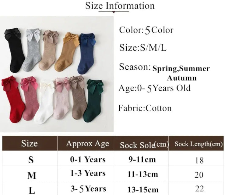 Toddler High Socks With Tie