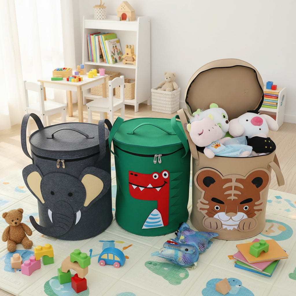 Cartoon Animals Large Capacity Storage Baskets