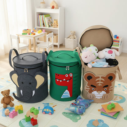 Cartoon Animals Large Capacity Storage Baskets