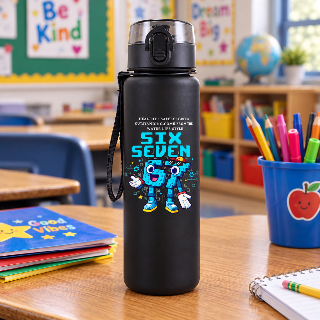 Six Seven Cartoon Water Bottles