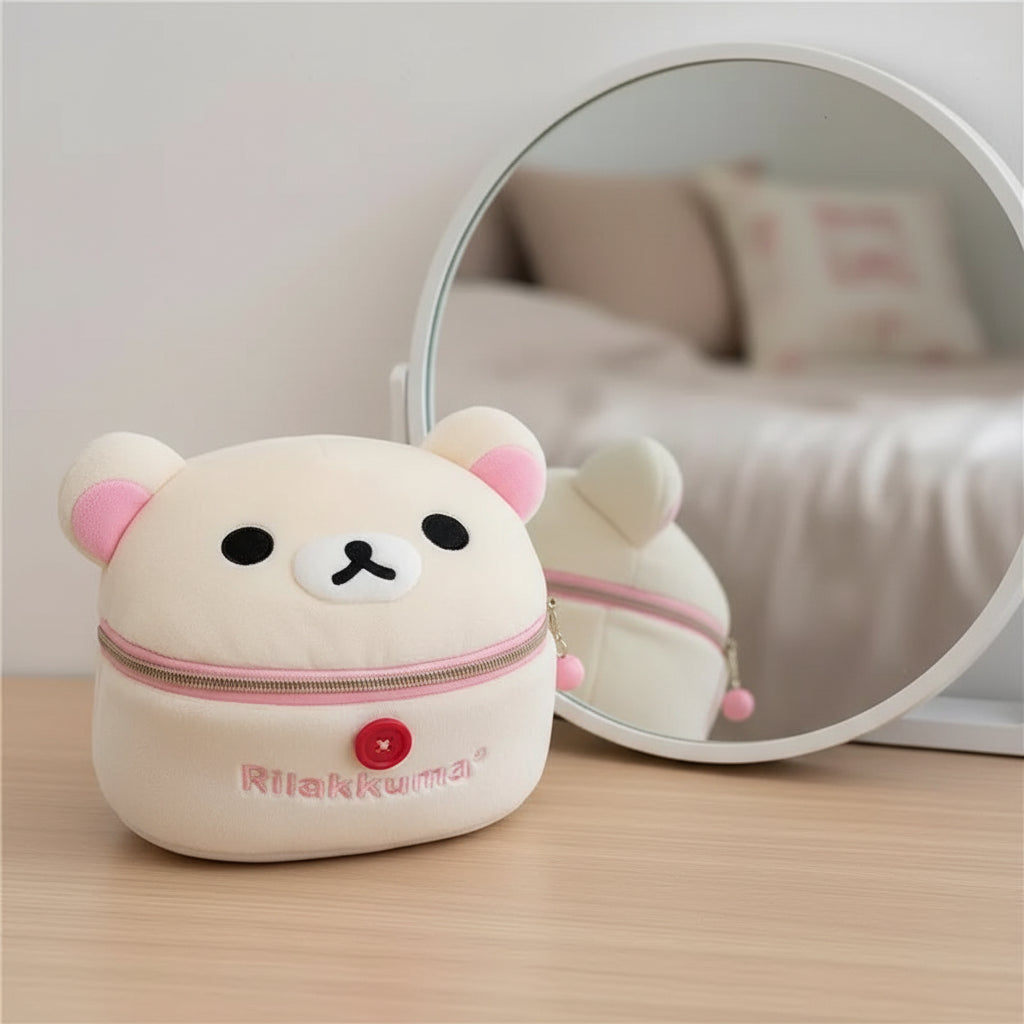 Bear Plush Cosmetic Bags