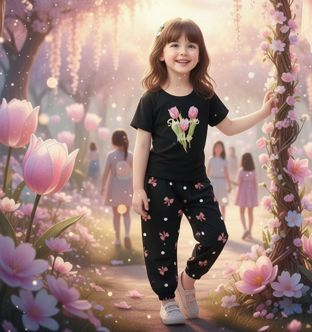 Girl Cute Fashionable Sweatshirts + Pants