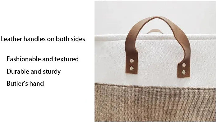 Large Capacity Beige White Laundry Baskets
