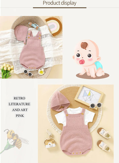 Colorful Simple Design Rompers + Hats
