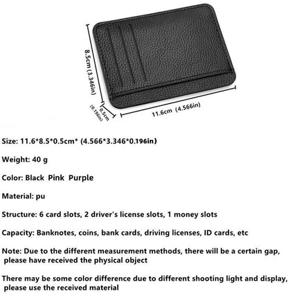 Ultra-Thin Soft PU Leather Wallets