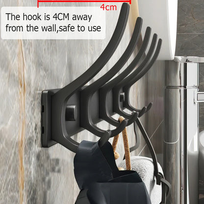 Black/White Folding Robe Hooks