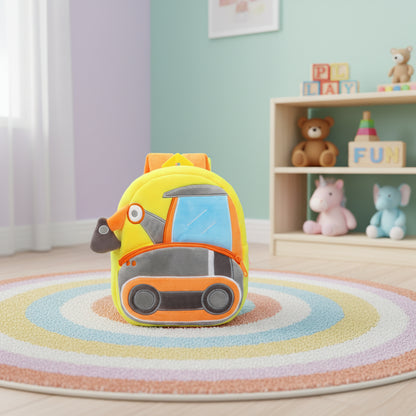 Engineering Vehicles Cartoon Kids Backpacks Bags