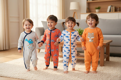 3 or 4 Pieces Unisex Cute Cartoons Bodysuits