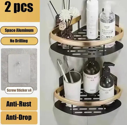 Wall Mounted No Drill Bathroom Shelves