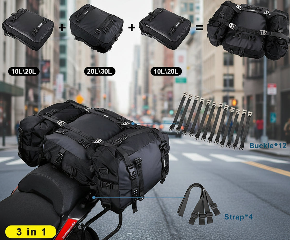 حقائب دراجات نارية سوداء