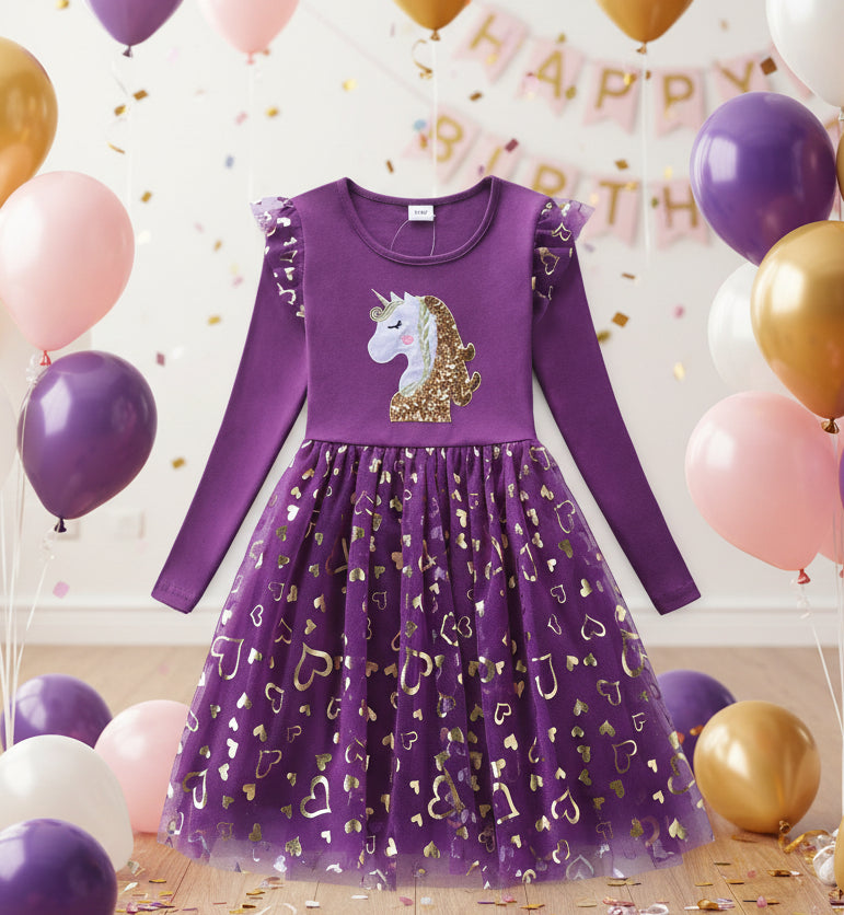 Robes licorne de dessin animé pour filles
