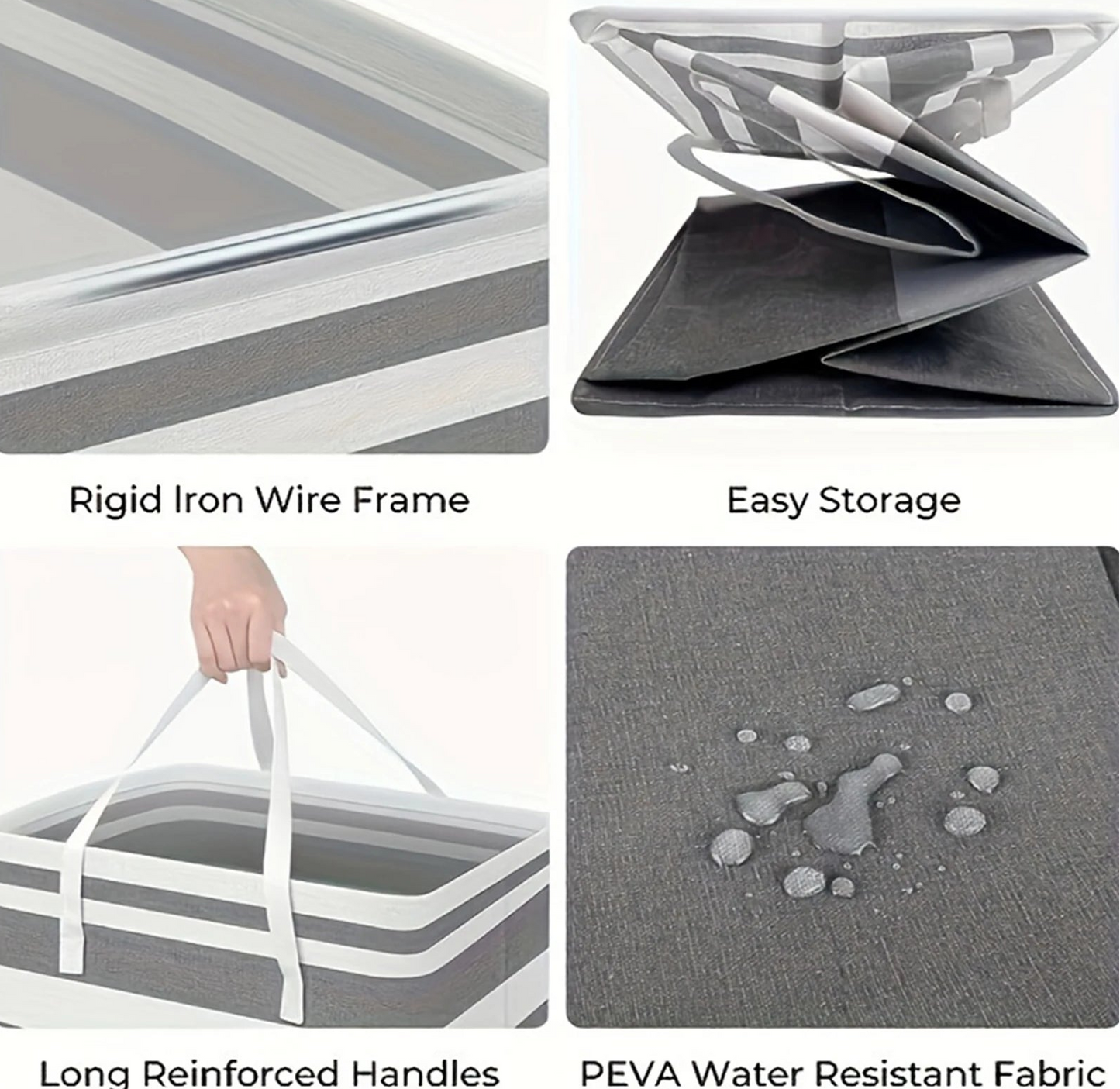 75L Large Capacity Laundry Baskets With Handles