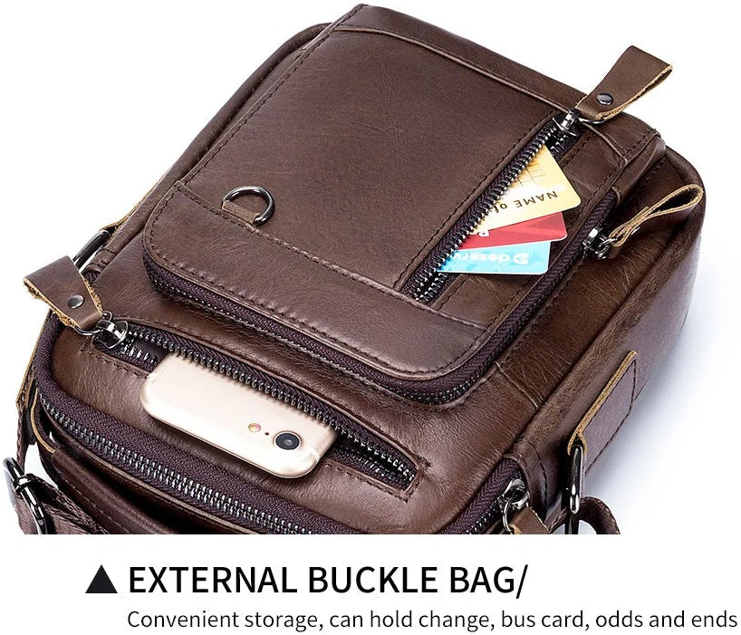 حقائب كروس بودي من الجلد الطبيعي