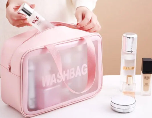 Trousses cosmétiques et de toilette portables, transparentes et imperméables