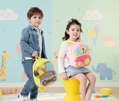 Engineering Vehicles Cartoon Kids Backpacks Bags