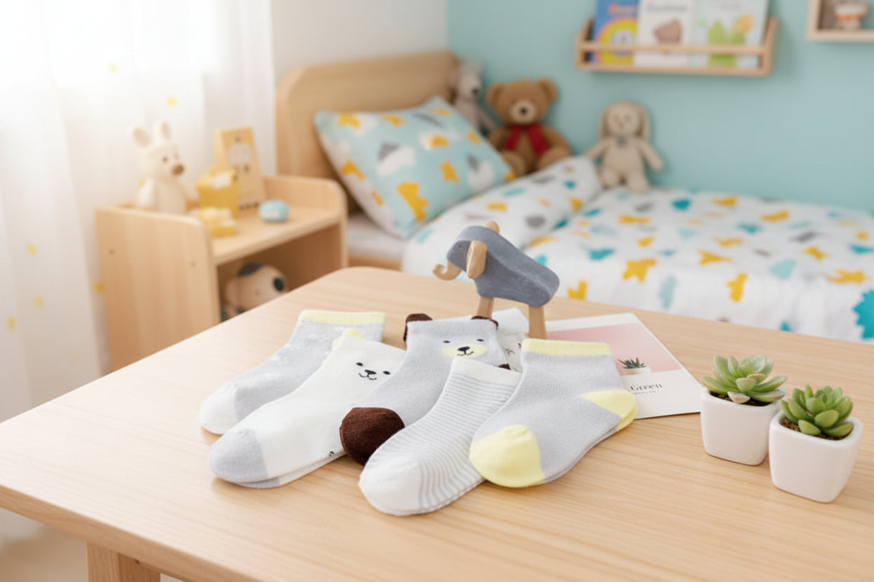 5Prs Cartoon Kids Short Socks