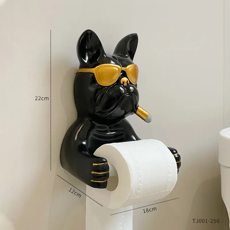 Cute Bulldog Towel Paper Holders