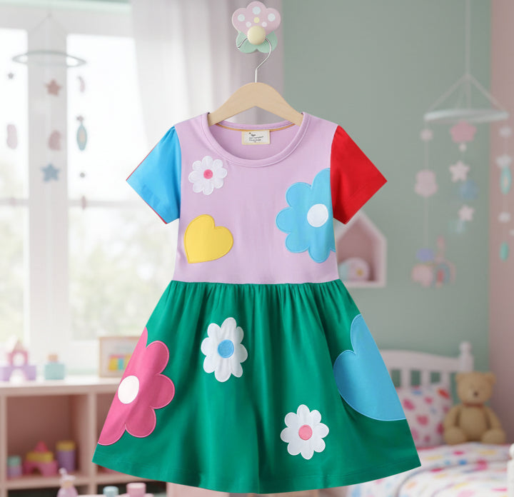 Robes coccinelle/glace/fleurs pour fille
