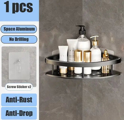 Wall Mounted No Drill Bathroom Shelves