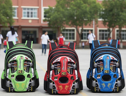 Racer 3D Cars Lightweight Backpacks Bags