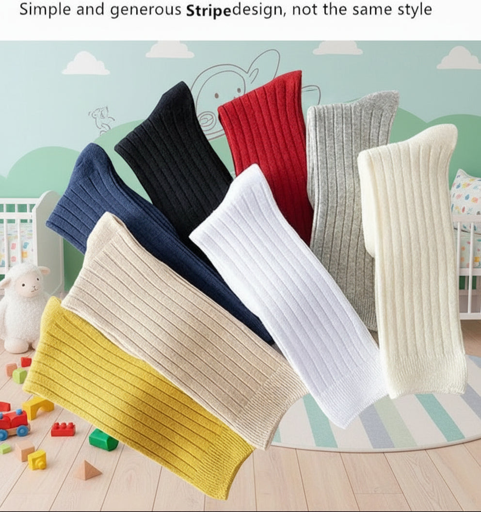 3 أزواج من الجوارب الطويلة المصنوعة من قماش ناعم