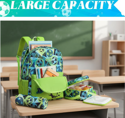 Boys School Backpack With Lunch Box and Pen Case