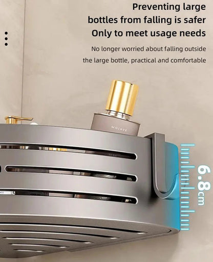 1-2PCS Bathroom Corner Shelves With Plastic Hook Towel Bars