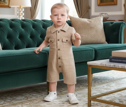 Fashionable Khaki Romper