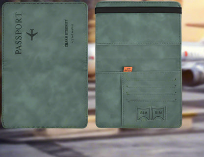 Porte-passeports de voyage en cuir PU