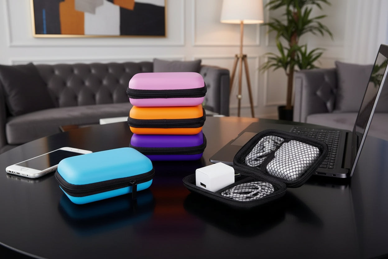Colorful Travel Charging Cables Cases