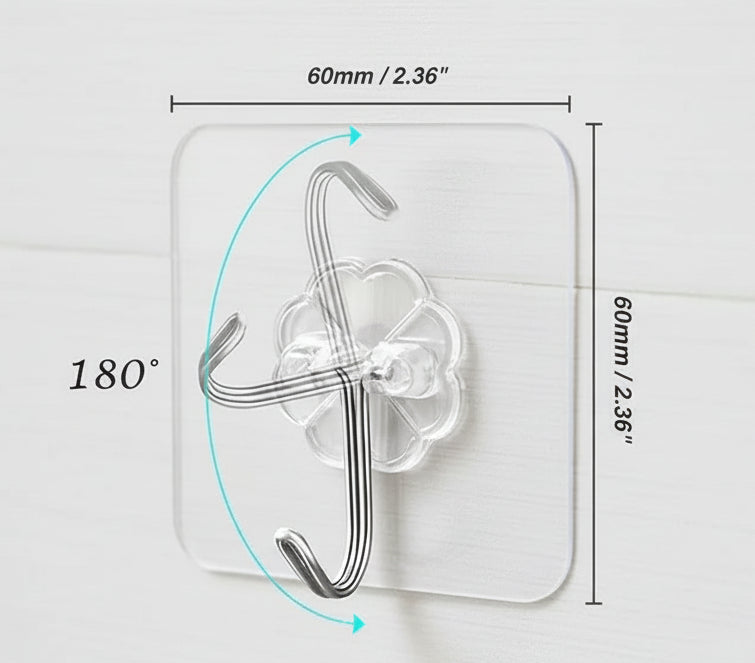 Plastic Transparent Robe Hooks