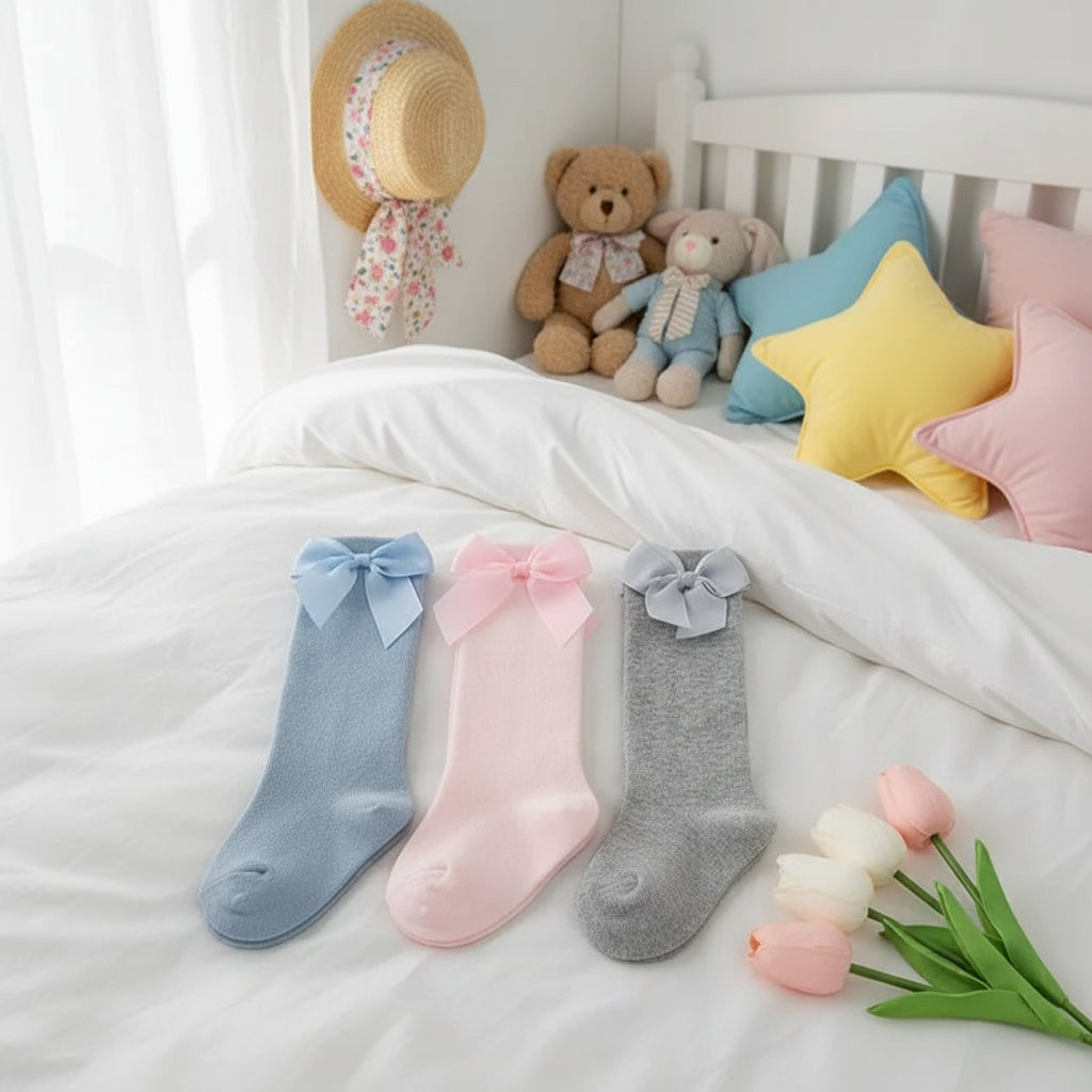 Toddler High Socks With Tie