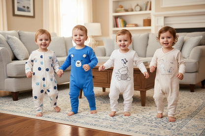 3 or 4 Pieces Unisex Cute Cartoons Bodysuits