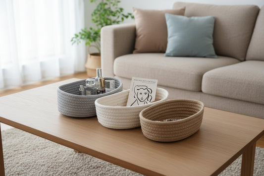 Rope Woven Organize Storage Baskets