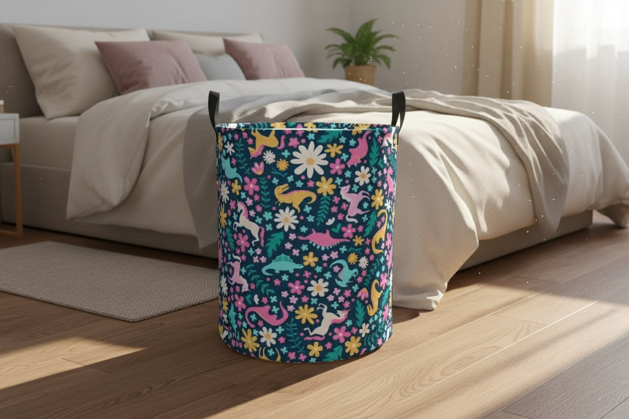 Cartoon Dinosaurs Laundry Large Capacity Baskets