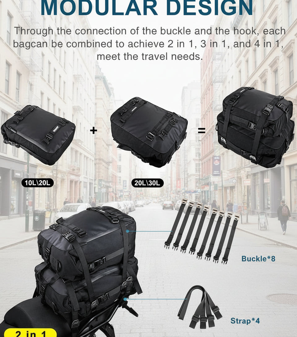 حقائب دراجات نارية سوداء